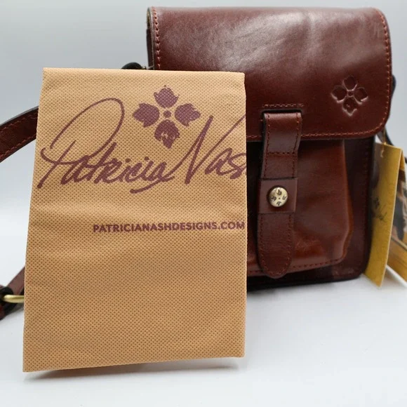 Patricia Nash Lari Crossbody Bag British Tan Vintage Veg Tan Leather P170333 - Picture 15 of 15